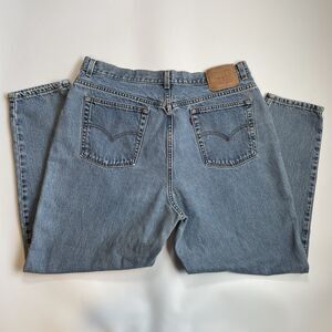 Vintage 90s Levis Womens 550 High Waisted Mom Jeans USA Made Tapered Size 20W S